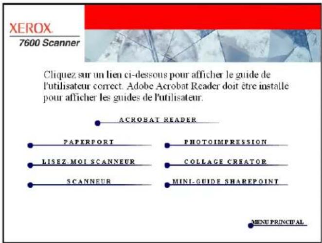 XEROX Documate 7600 - Consultation des guides de l'utilisateur - 1