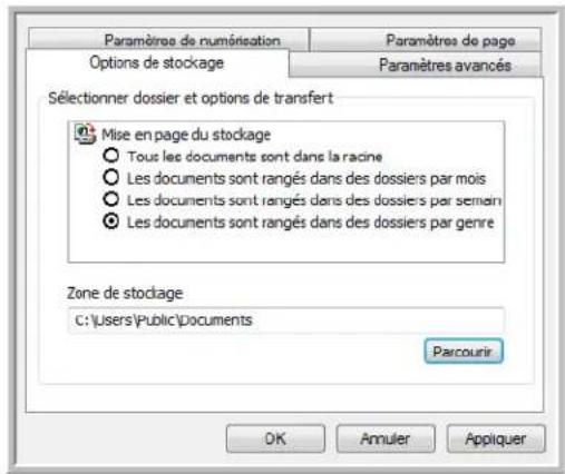 XEROX Documate 7600 - Onglet Options de stockage (Archive) - 1