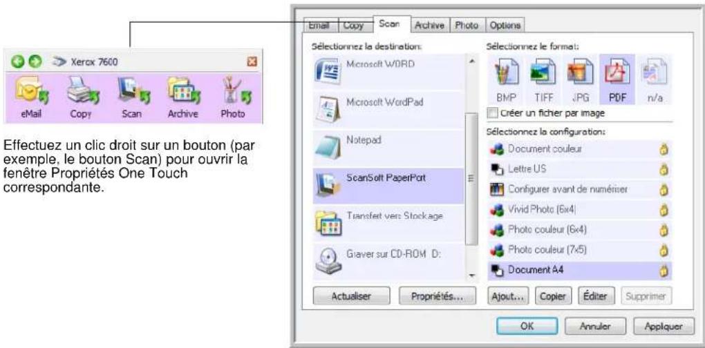 XEROX Documate 7600 - Configuration des boutons One Touch - 2