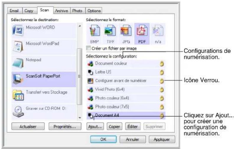 XEROX Documate 7600 - Creation d'une configuration de numérisation - 1