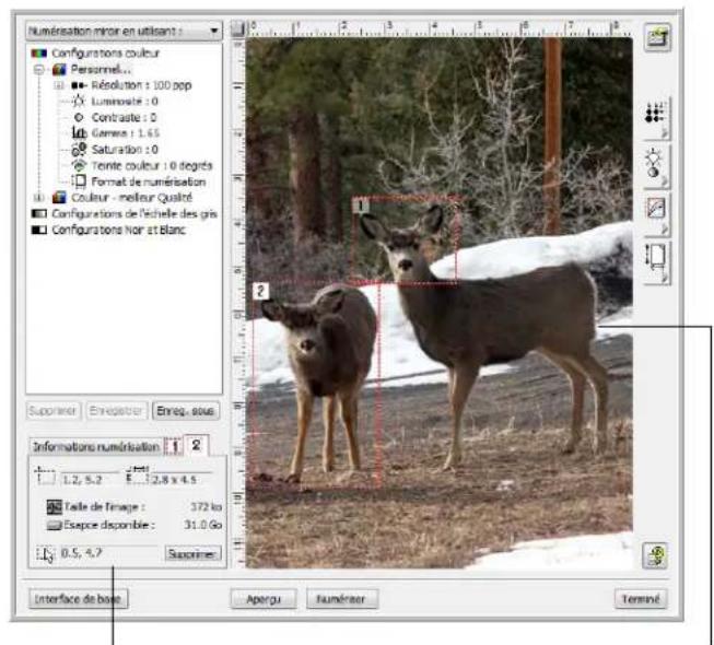 XEROX Documate 7600 - Pour définir manuellement la taille de l'image : - 1