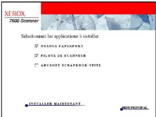 XEROX Documate 7600 - Pour installer le logiciel : - 3