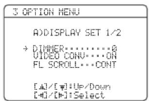 YAMAHA RXV563 - ■Displayeinstellungen ADISPLAY SET - 1