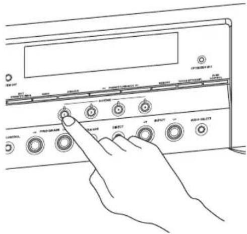 YAMAHA RXV563 - Schritt 3: Drücken Sie die SCENE 1-Taste - 1