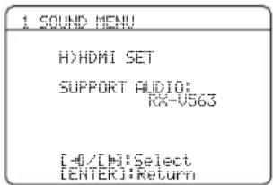 YAMAHA RXV563 - HDMI einstellen H)HDMI SET - 1