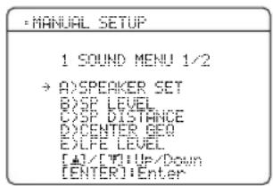 YAMAHA RXV563 - SOUND MENU - 1