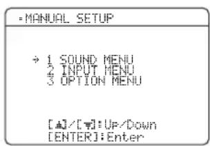 YAMAHA RXV563 - Drücken Sie ⑦ENTER, um auf „MANUAL SETUP" zu schalten. - 1