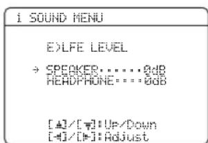 YAMAHA RXV563 - E)LFE LEVEL - 1