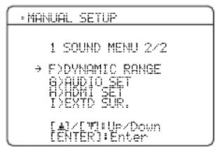 YAMAHA RXV563 - SOUND MENU - 2