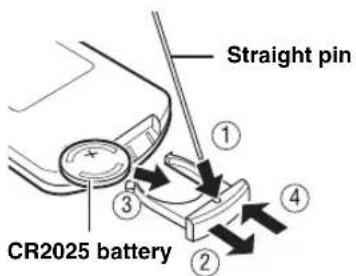 YAMAHA MCR040 - Replacing the battery in the remote control - 1
