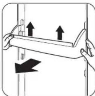 ZANUSSI ZBT 6284 - Posicionar as prateleiras da porta - 2