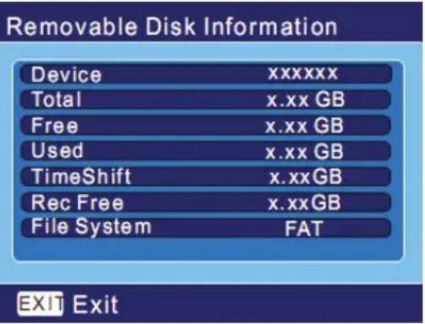 XORO HRT 5000 - Information sur le disque - 1