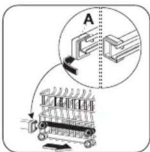 ZANUSSI ZDI121W - Réglage de la hauteur du panier supérieur - 1