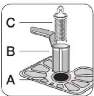 C B A