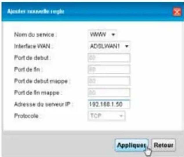 ZYXEL P661HNUI - NAT – Réacheminement de port - 1