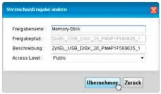 ZYXEL P661HNUI - Netzwerkfreigabe für USB-Memory-Stick - 2