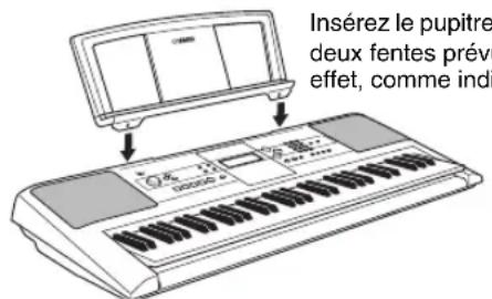 YAMAHA PSRE333 - Accessoires fournis Utilisation du pupitre - 1