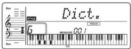 YAMAHA PSRE333 - À titre d'exemple, nous allons apprendre à jour l'accord GM7 (septière majeure G). Appuyez sur la touche « G » (sol) dans la section du clavier appelée « ROOT». (La note est inaudible.) - 3
