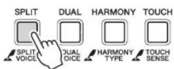 YAMAHA PSRE333 - Reproduction de voix différentes avec la main gauche et la main droite – Split - 2