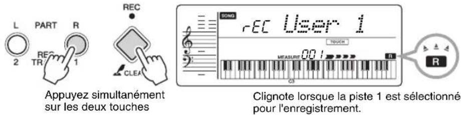 YAMAHA PSRE333 - Enregistrement sur la piste 1 - 1
