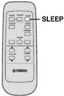 YAMAHA Soavo900SW - Setting the sleep timer - 1