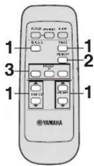 YAMAHA Soavo900SW - Storing the sound balance settings - 1