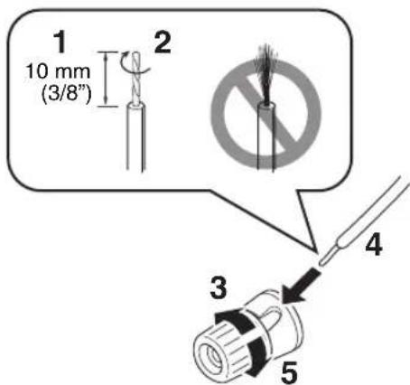 YAMAHA Soavo900SW - Connecting to the speaker cable - 1