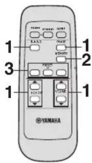 YAMAHA Soavo900SW - Lagring av ljudbalansinställningar - 1