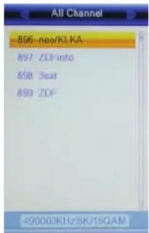 XORO HRT 8300 - Liste des chaînes - 1