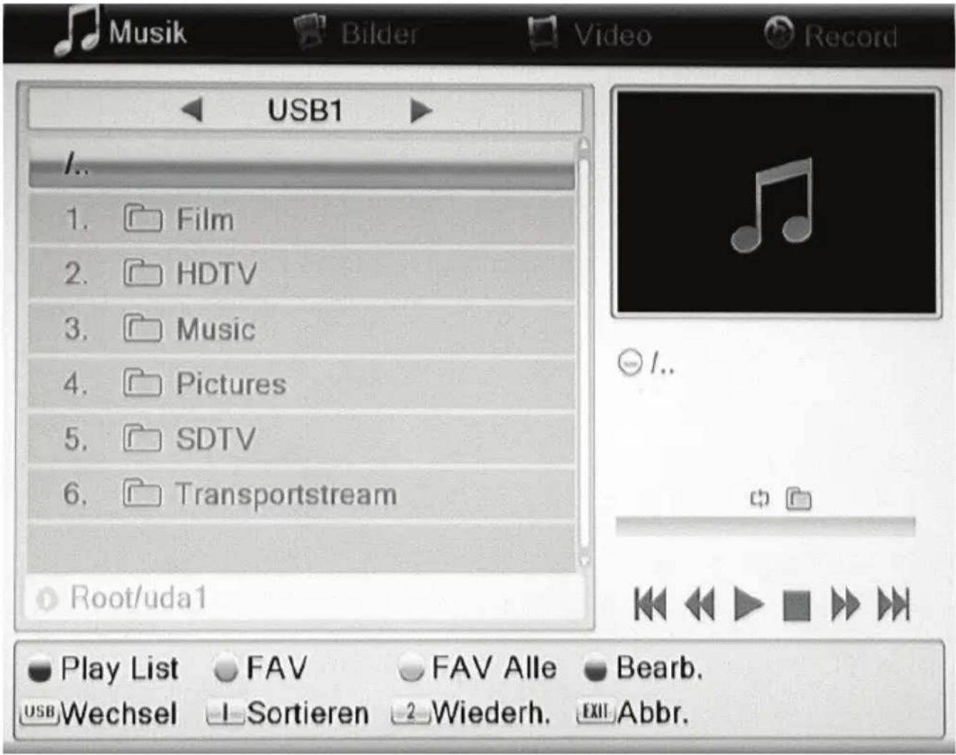 XORO HRT 8300 - Media Player starten - 1