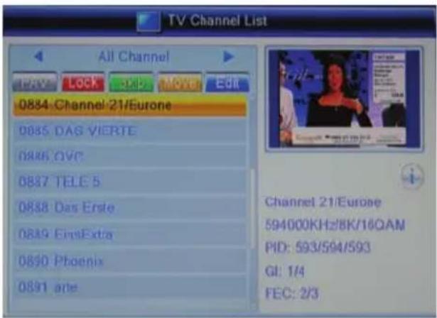XORO HRT 8300 - TV Channel List - 2