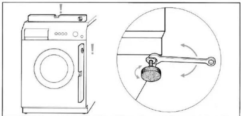WHIRLPOOL AWZ 614 - POSITIONNEMENT ET MISE DE NIVEAU - 1