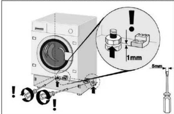 WHIRLPOOL AWZ 614 - POSITIONNEMENT ET MISE DE NIVEAU - 2