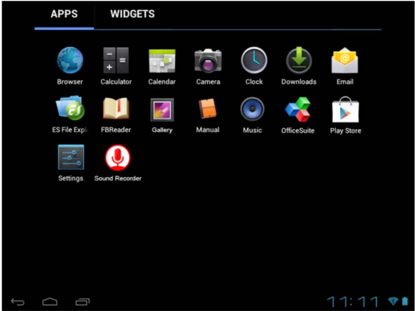 Yarvik Luna 8 - Menu d'applications - 2