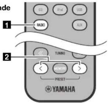 YAMAHA TSX132B - Sélection de stations FM mémorisées - 2