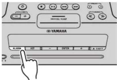 YAMAHA TSX132B - Attivazione/disattivazione della sveglia - 1