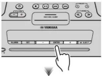 YAMAHA TSX132B - Einstellen der Weckzeit und des Weckertypes - 5
