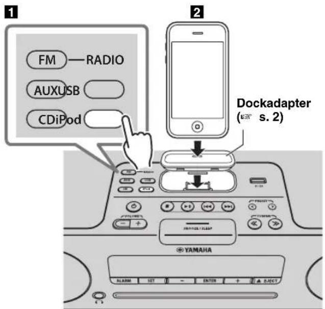 YAMAHA TSX132B - Spela upp musik是从 iPod - 1