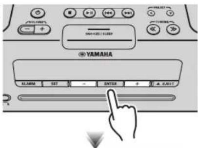 YAMAHA TSX132B - Impostare l'ora e il tipo di sveglia - 5