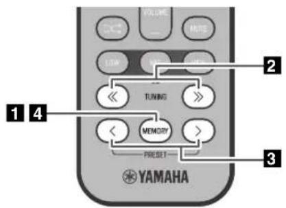 YAMAHA TSX132B - Eliminare una preselezione memorizzata - 1