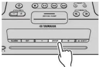 YAMAHA TSX132B - Impostare l'ora e il tipo di sveglia - 6