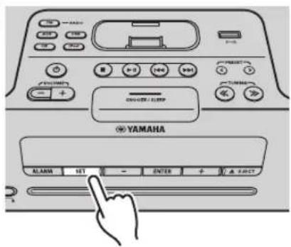 YAMAHA TSX132B - Einstellen der Weckzeit und des Weckertypes - 3