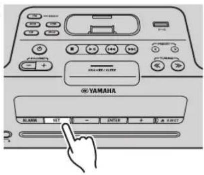 YAMAHA TSX132B - De wektijd en wekkertype instellen - 3