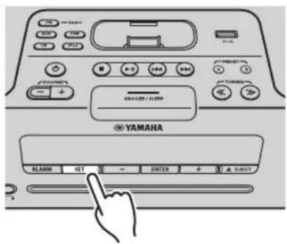 YAMAHA TSX132B - Impostare l'ora e il tipo di sveglia - 3