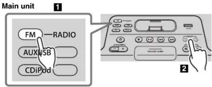 YAMAHA TSX132B - Selecting preset FM stations - 1