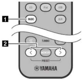 YAMAHA TSX132B - Selección de emisoras FM presintonizadas - 2