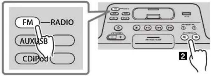 YAMAHA TSX132B - Selecting an FM station - 1