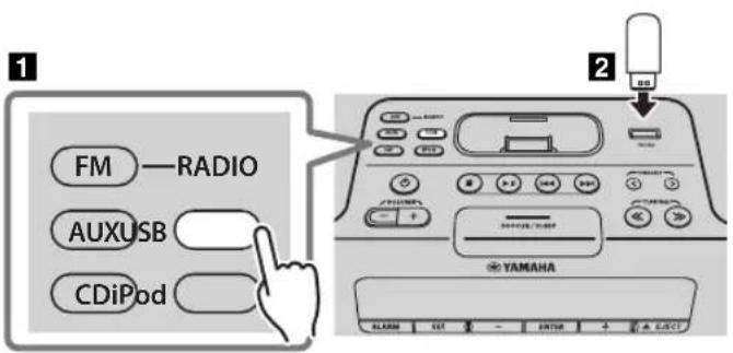 YAMAHA TSX132B - Lyssna pa en USB-enhet - 1