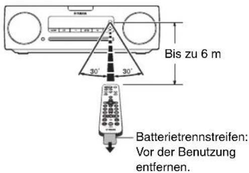 YAMAHA TSX132B - Verwendung der Fernbedienung - 1