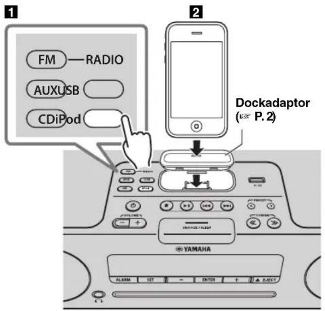 YAMAHA TSX132B - Muziek van uw iPod afspelen - 1